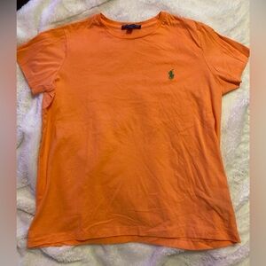 Ralph Lauren Shirt Youth Size Large L Orange Short Sleeve Tee Kids Casual Boy RL